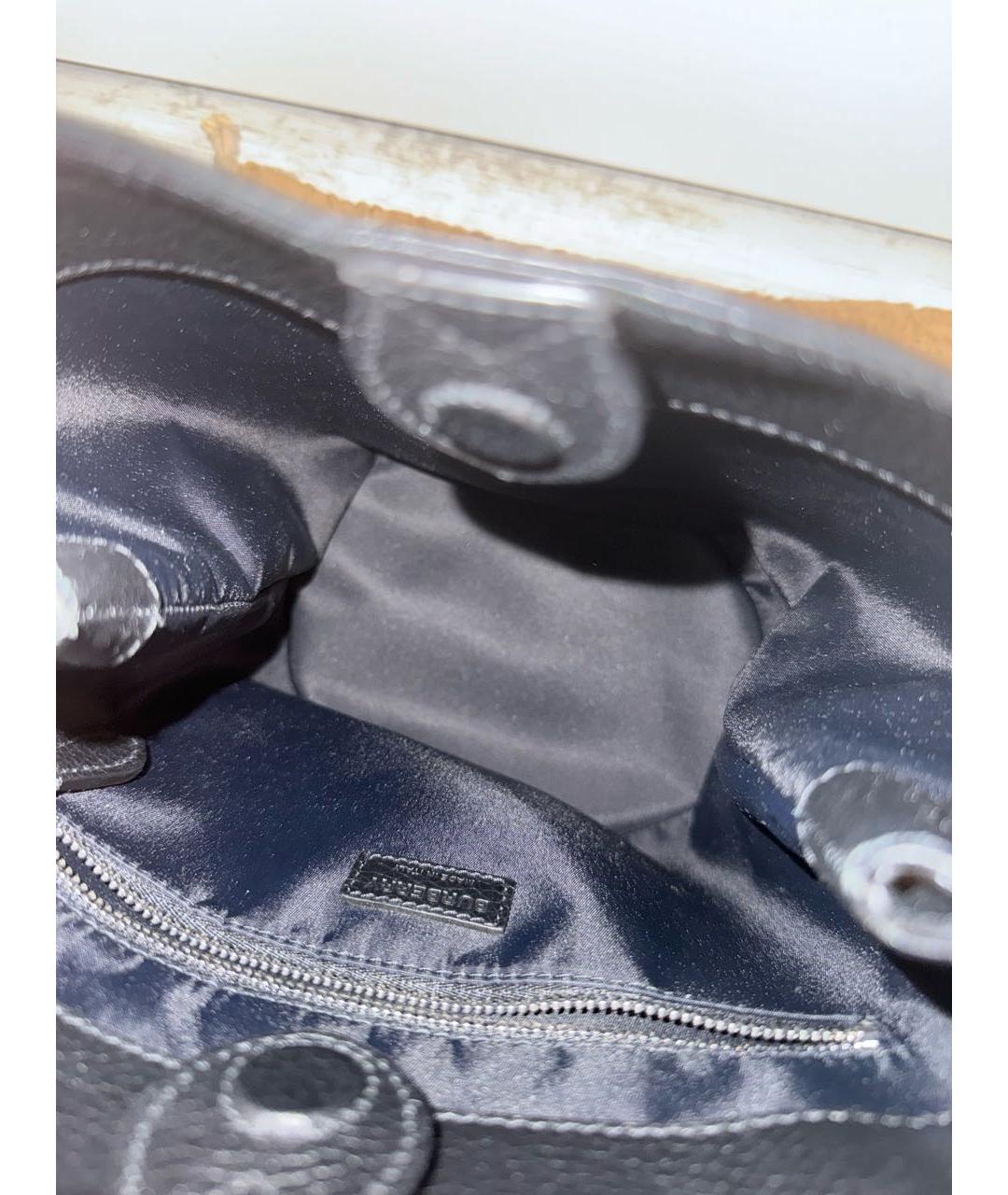 BURBERRY Черная кожаная сумка через плечо, фото 4