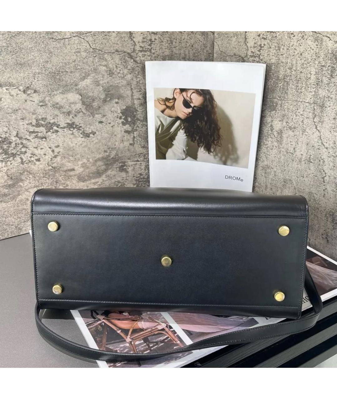 SAINT LAURENT Черная кожаная сумка через плечо, фото 3