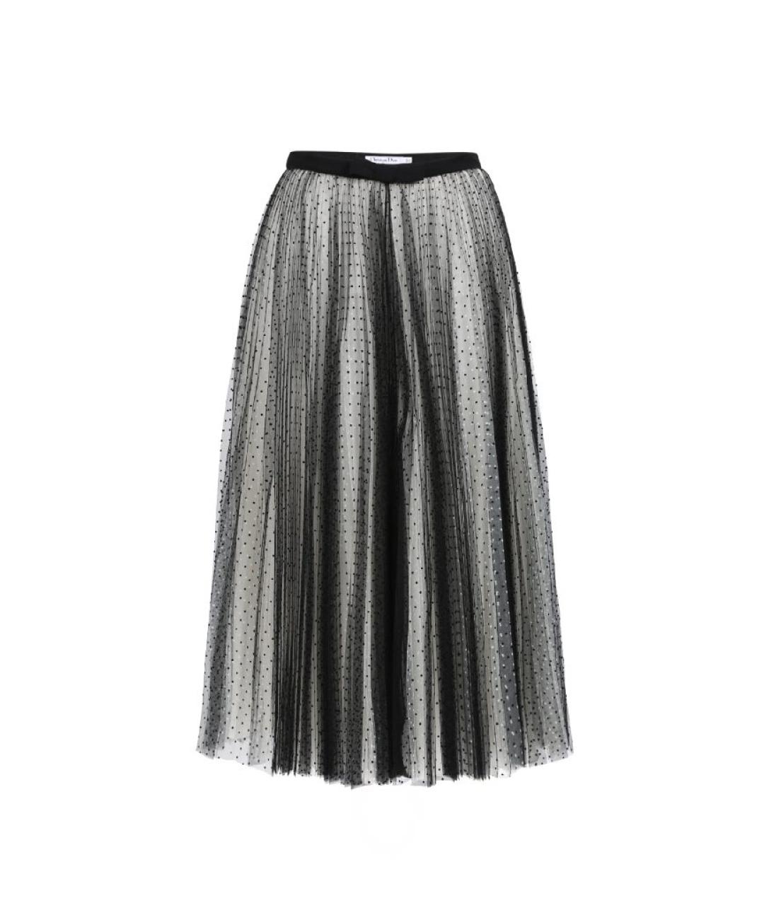 CHRISTIAN DIOR Черная полиамидовая юбка миди, фото 10