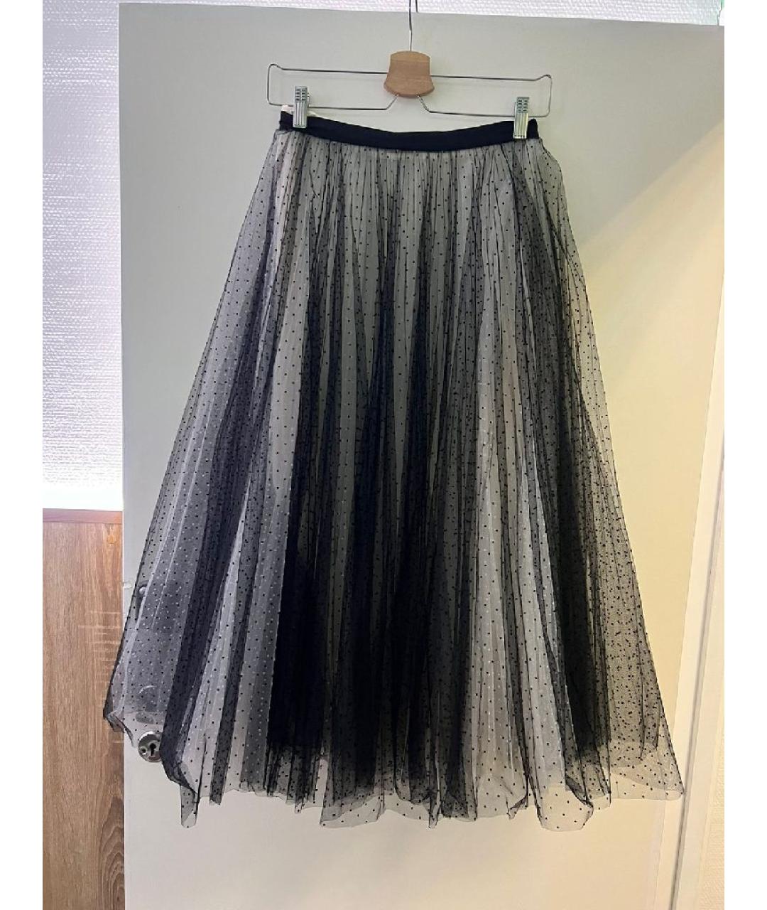 CHRISTIAN DIOR Черная полиамидовая юбка миди, фото 2