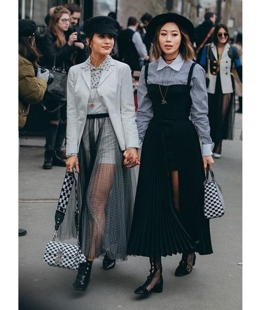 CHRISTIAN DIOR Черная полиамидовая юбка миди, фото 7