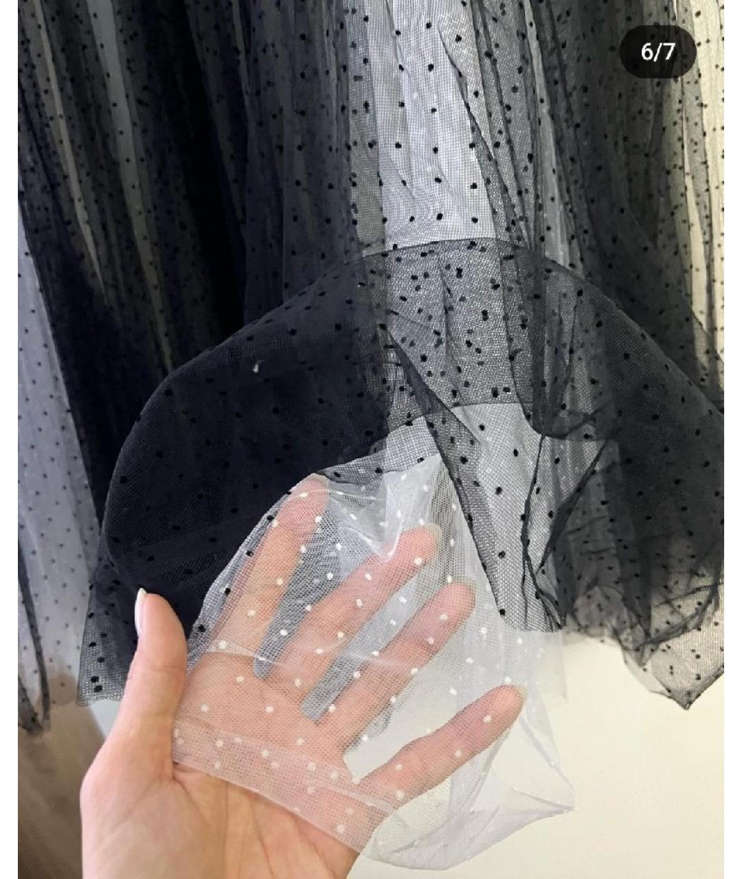 CHRISTIAN DIOR Черная полиамидовая юбка миди, фото 3