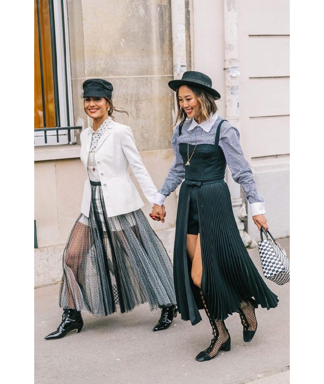 CHRISTIAN DIOR Черная полиамидовая юбка миди, фото 8