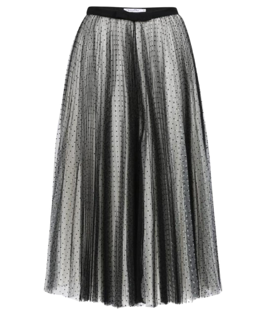 CHRISTIAN DIOR Черная полиамидовая юбка миди, фото 1