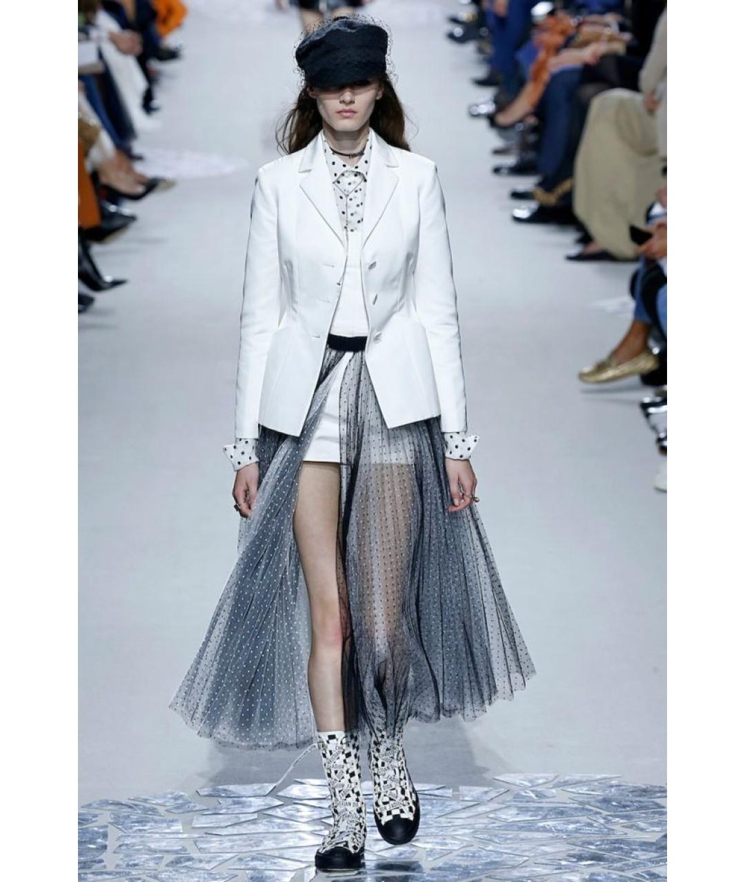 CHRISTIAN DIOR Черная полиамидовая юбка миди, фото 6