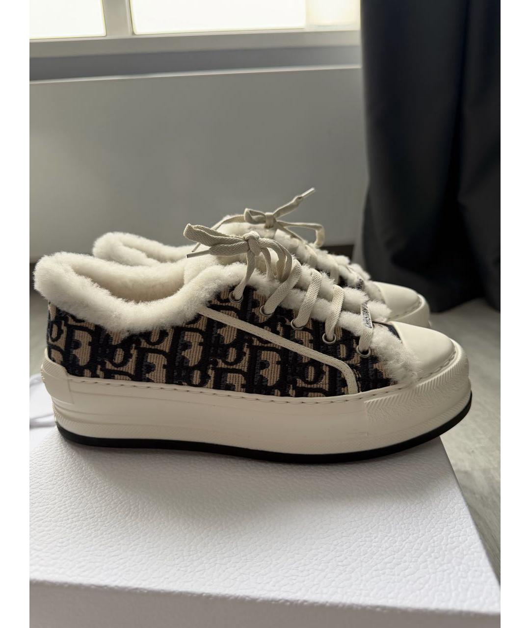 CHRISTIAN DIOR Бежевые кеды, фото 8