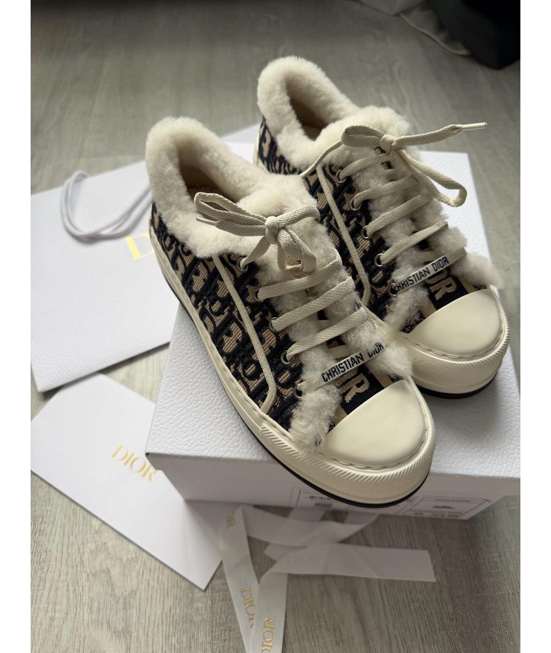 CHRISTIAN DIOR Бежевые кеды, фото 5