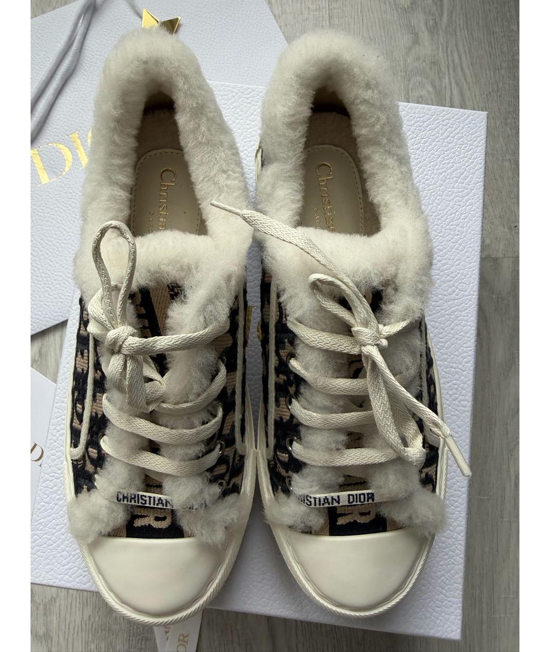 CHRISTIAN DIOR Бежевые кеды, фото 3
