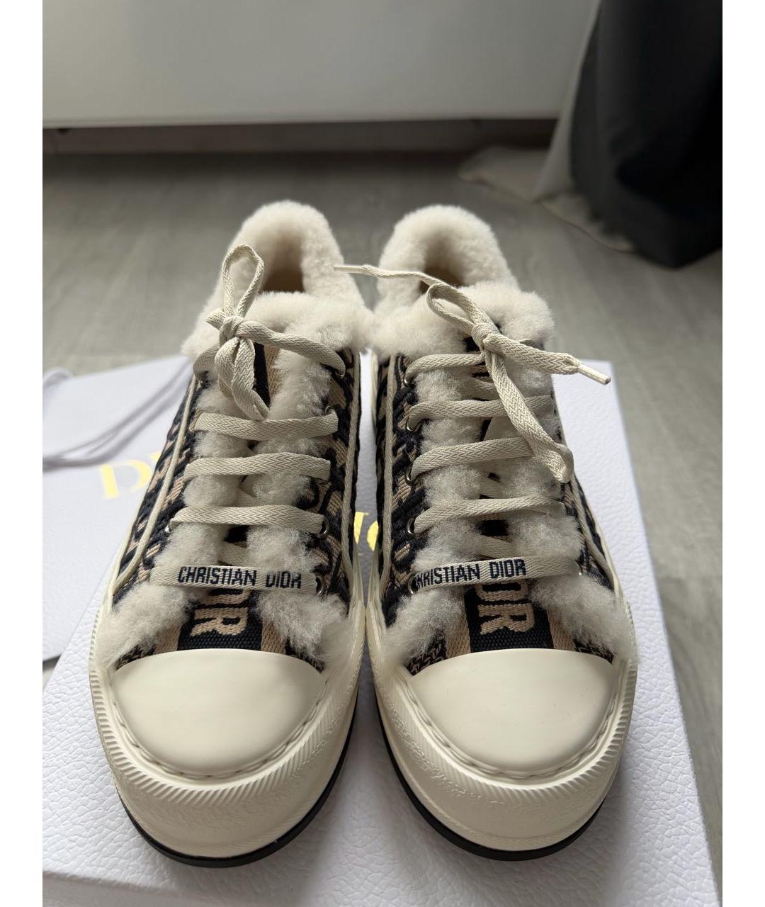CHRISTIAN DIOR Бежевые кеды, фото 2