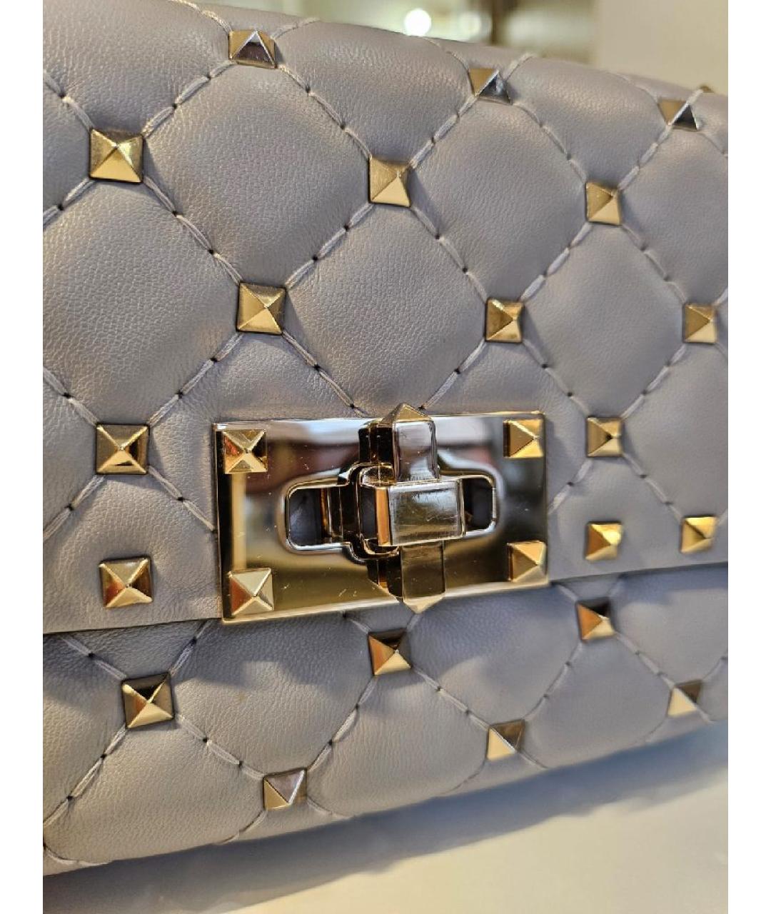 VALENTINO Серая кожаная поясная сумка, фото 4