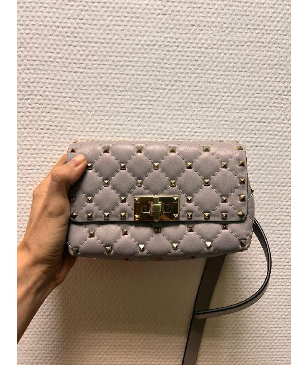 VALENTINO Серая кожаная поясная сумка, фото 2