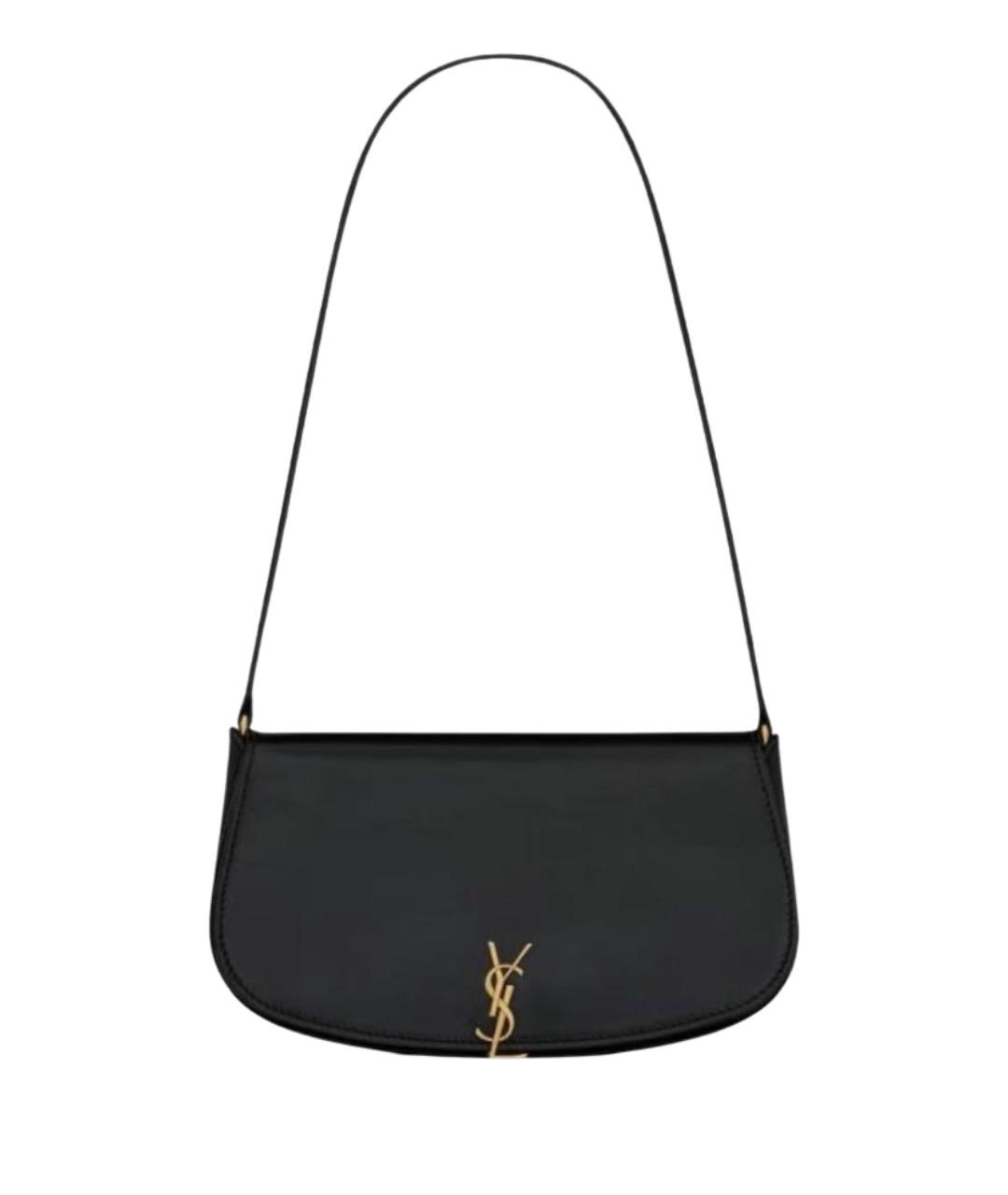 SAINT LAURENT Черная кожаная сумка через плечо, фото 1