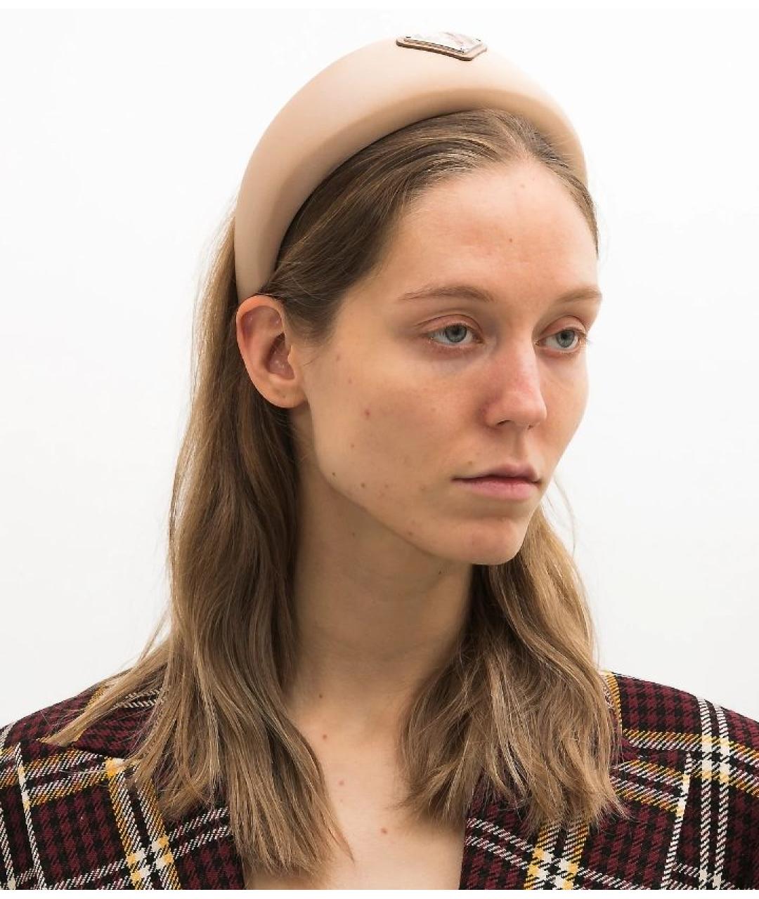 PRADA Бежевый ободок, фото 4