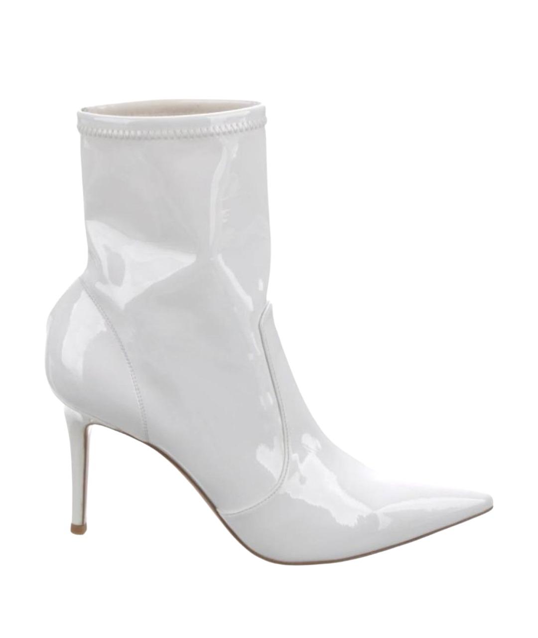 GIANVITO ROSSI Белые ботильоны из лакированной кожи, фото 1