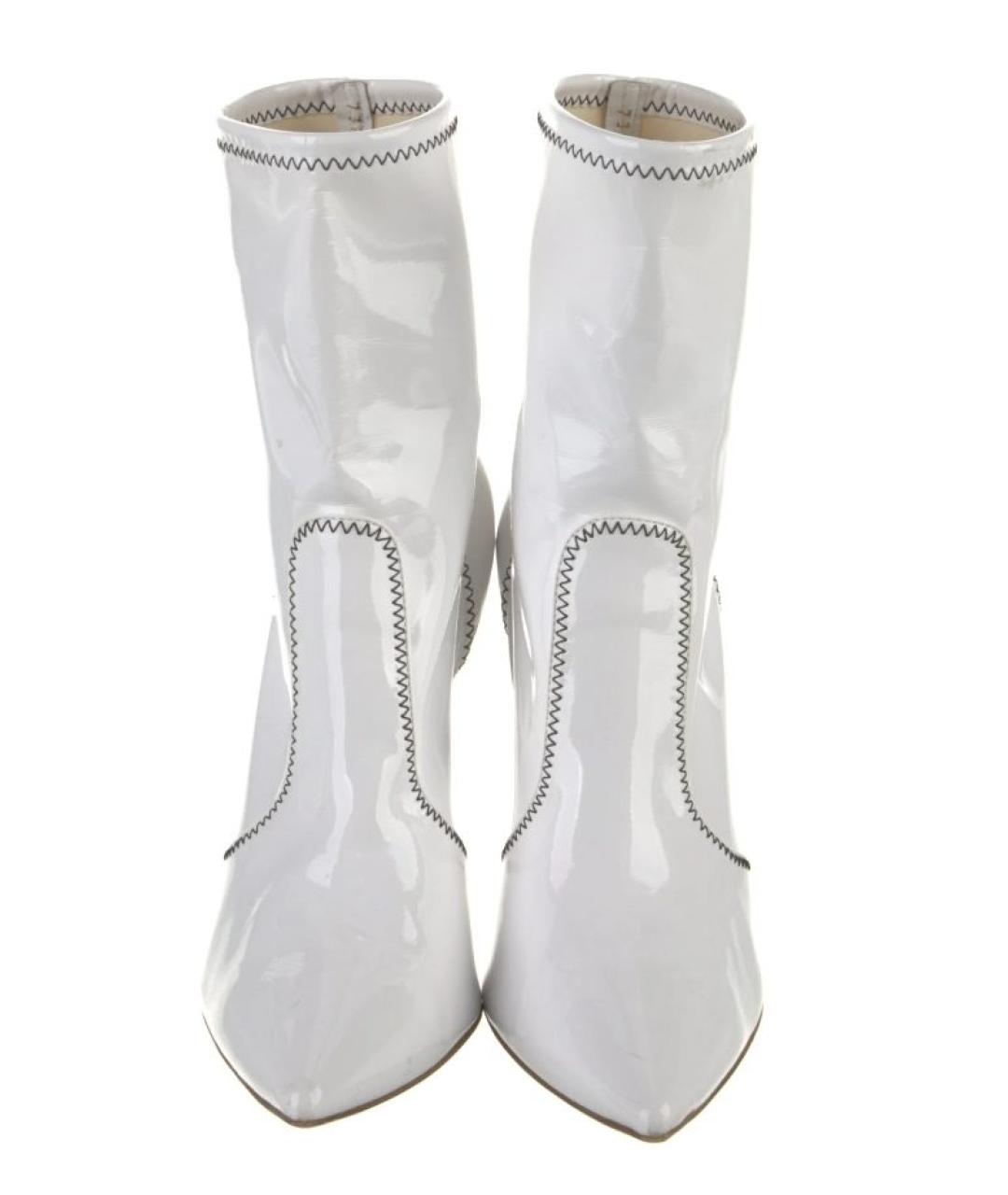 GIANVITO ROSSI Белые ботильоны из лакированной кожи, фото 6