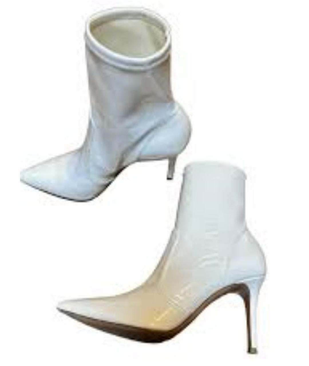 GIANVITO ROSSI Белые ботильоны из лакированной кожи, фото 4