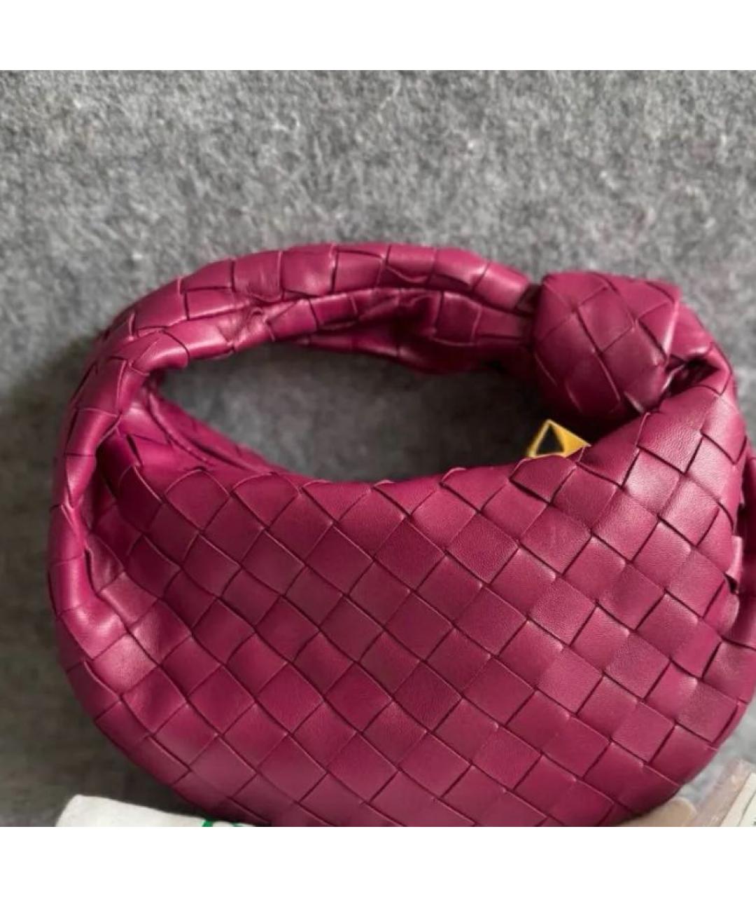 BOTTEGA VENETA Фуксия кожаная сумка с короткими ручками, фото 2