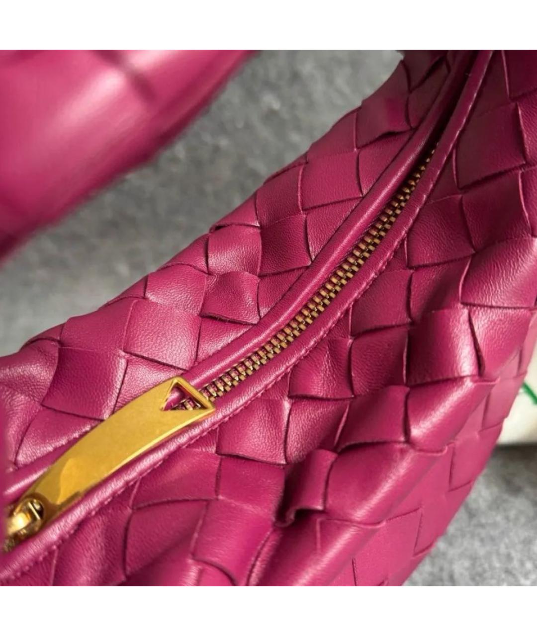 BOTTEGA VENETA Фуксия кожаная сумка с короткими ручками, фото 4
