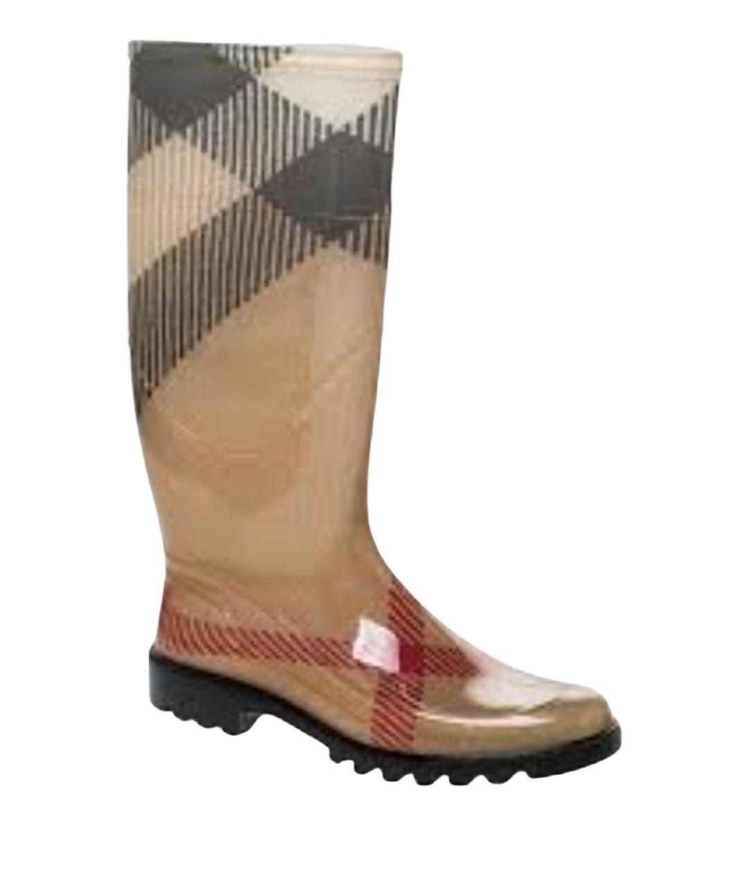 BURBERRY Бежевые сапоги, фото 1