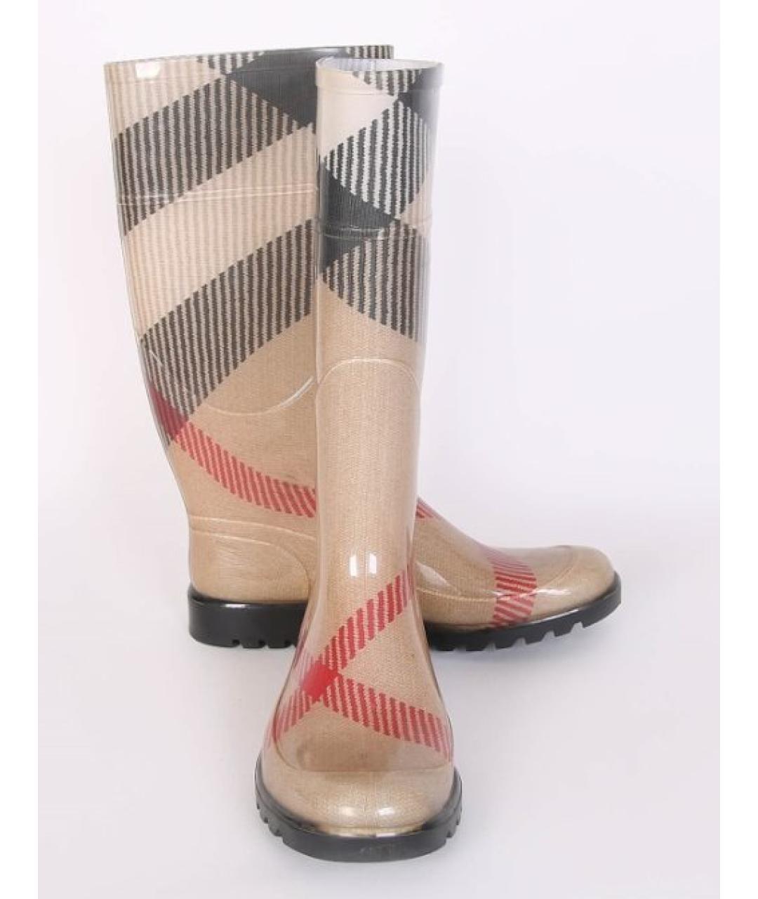 BURBERRY Бежевые сапоги, фото 6