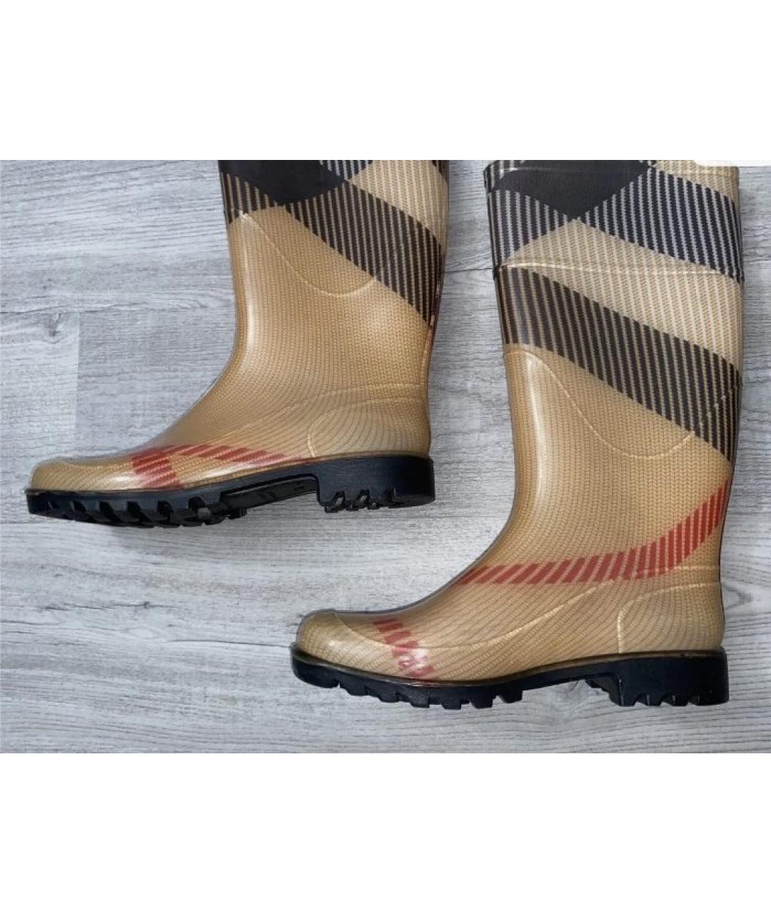 BURBERRY Бежевые сапоги, фото 5