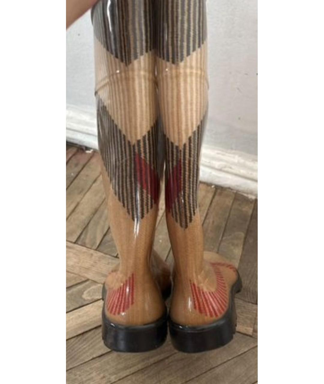 BURBERRY Бежевые сапоги, фото 7