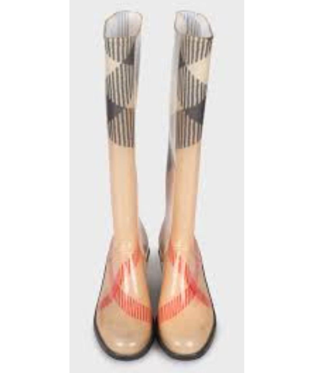 BURBERRY Бежевые сапоги, фото 2