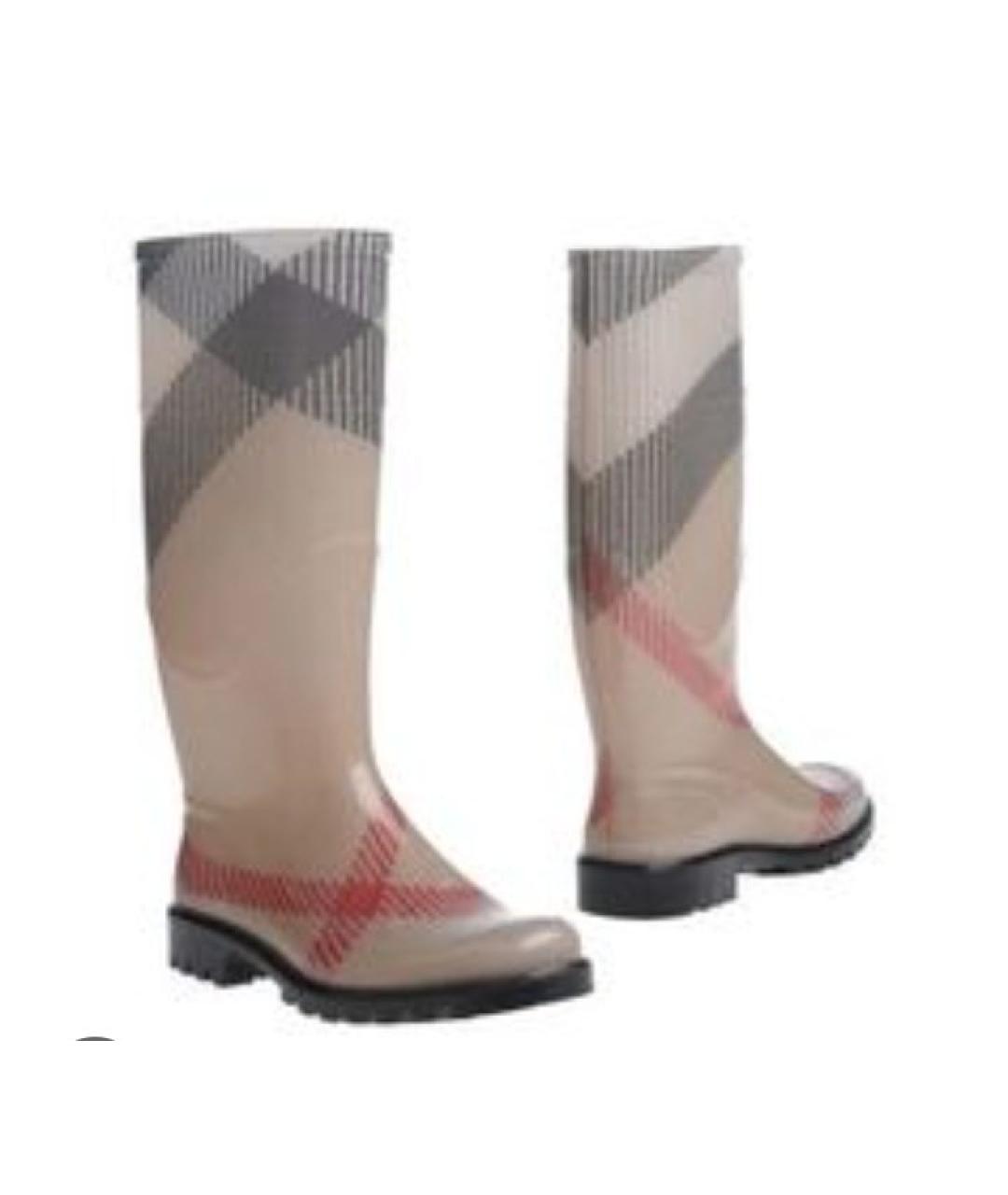 BURBERRY Бежевые сапоги, фото 3