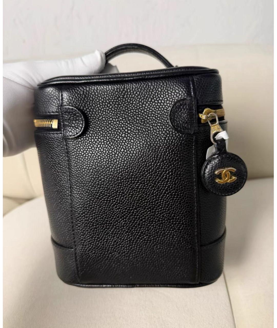 CHANEL Черная кожаная сумка через плечо, фото 3