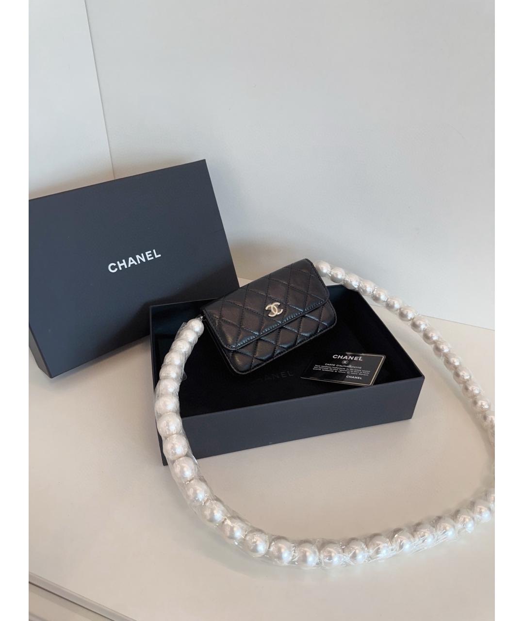 CHANEL Черная кожаная сумка через плечо, фото 4