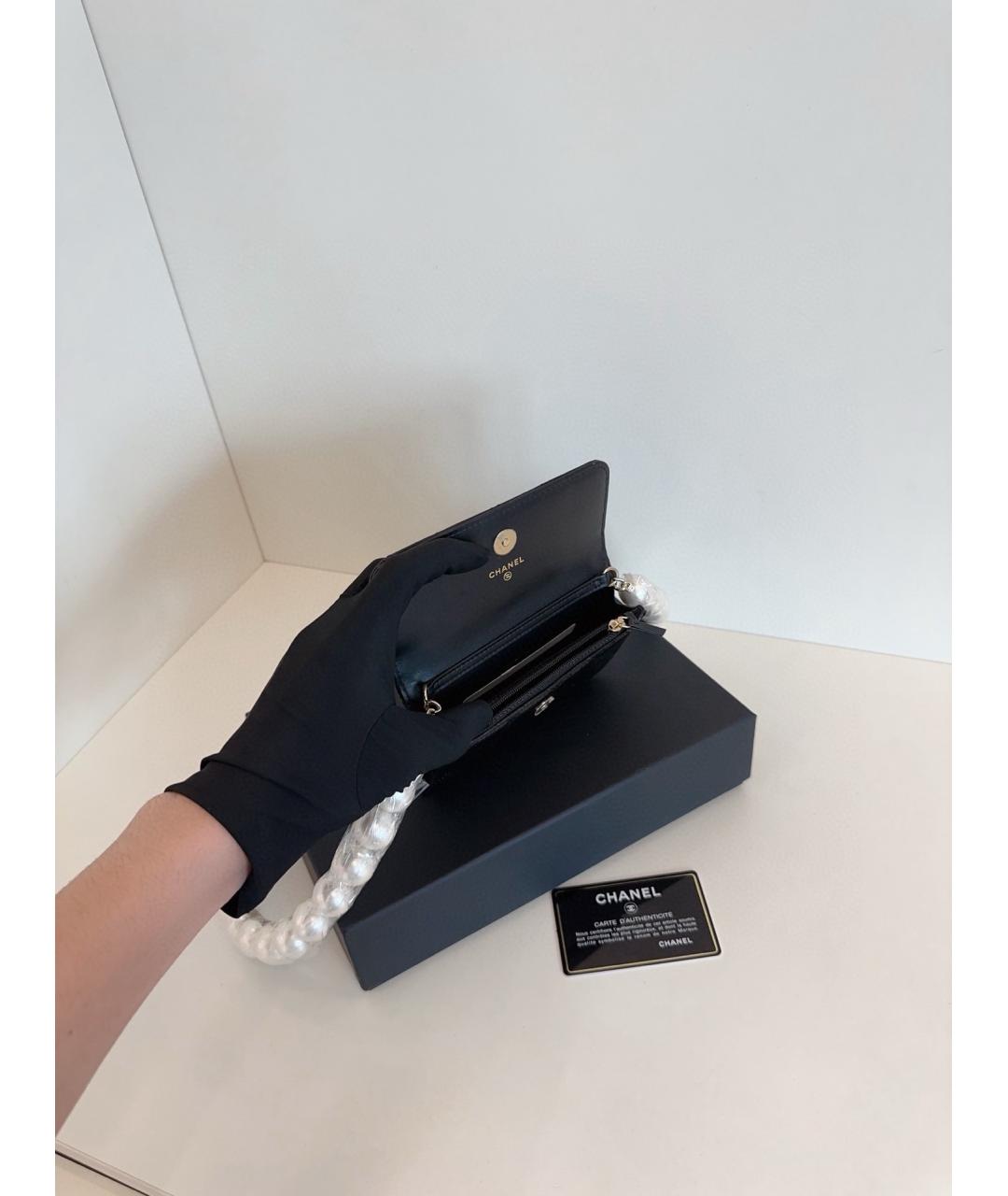 CHANEL Черная кожаная сумка через плечо, фото 5