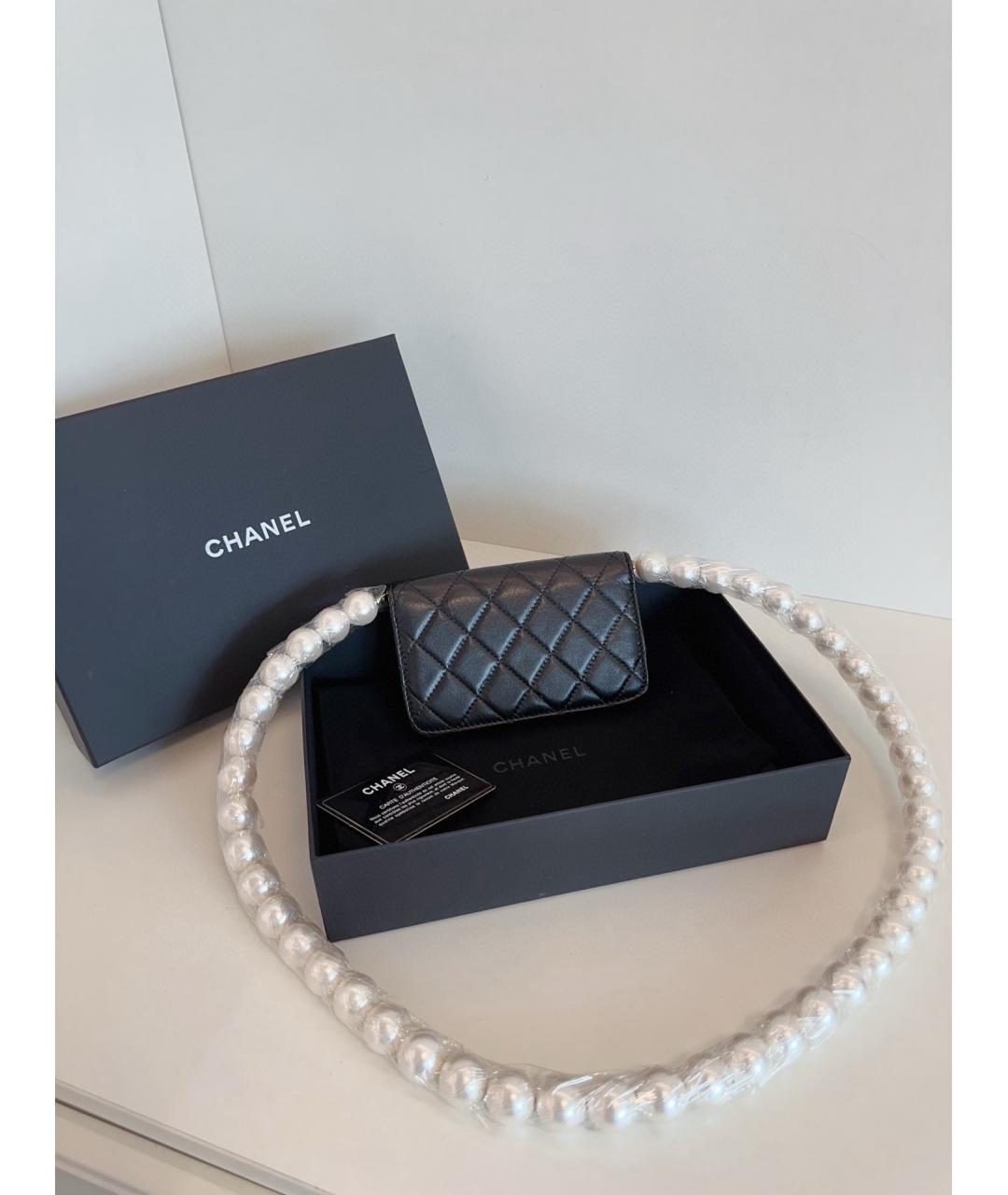 CHANEL Черная кожаная сумка через плечо, фото 2