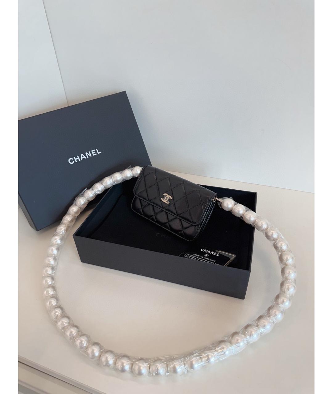 CHANEL Черная кожаная сумка через плечо, фото 3