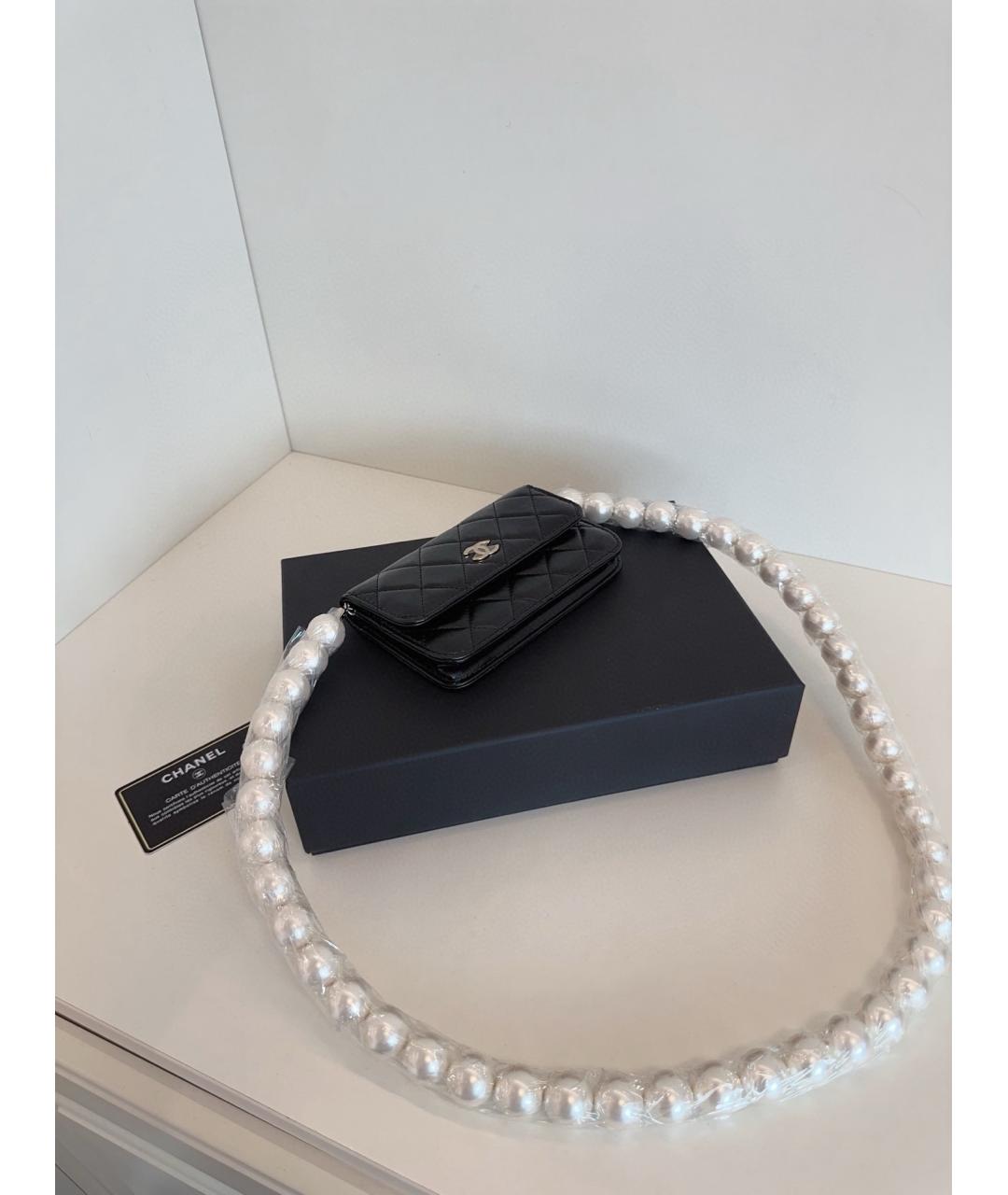 CHANEL Черная кожаная сумка через плечо, фото 7