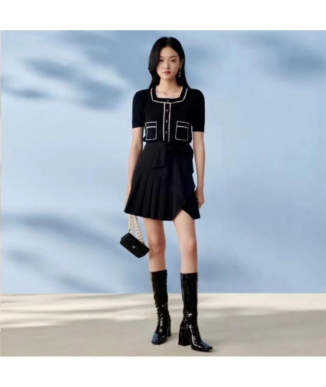 CHANEL Черная кожаная сумка через плечо, фото 8