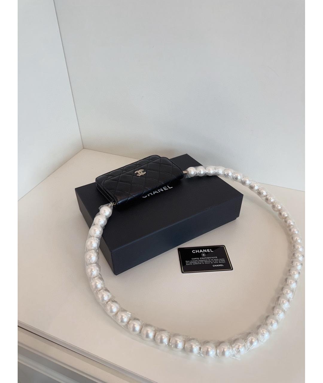 CHANEL Черная кожаная сумка через плечо, фото 6