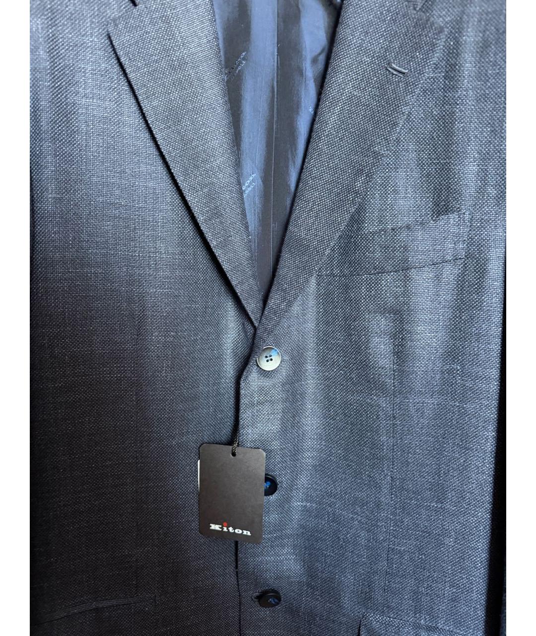 KITON Синий кашемировый пиджак, фото 4