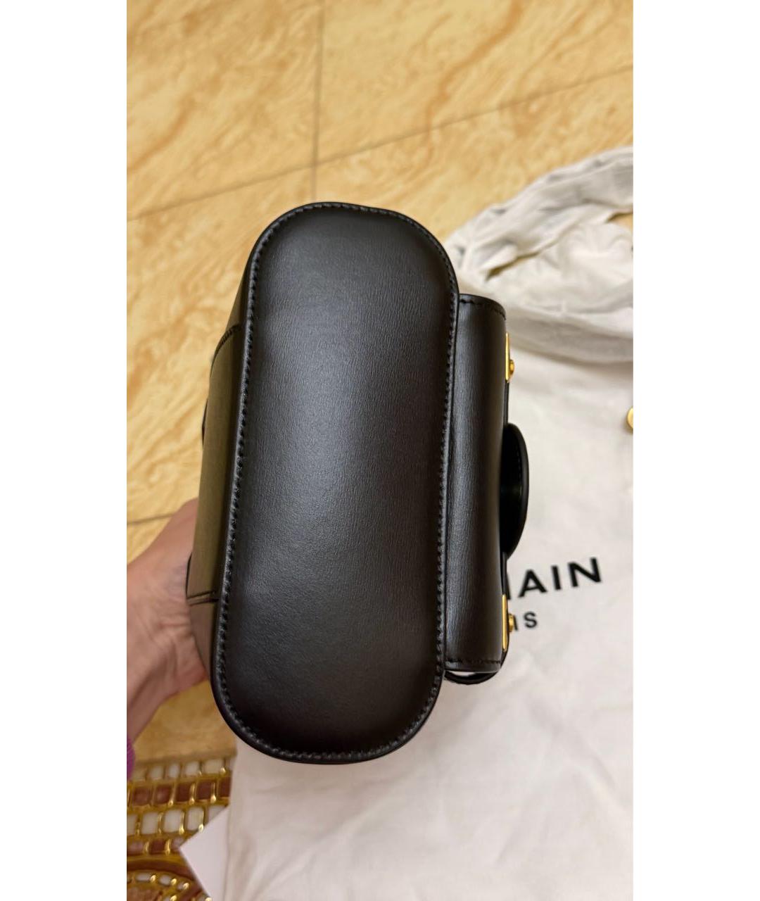 BALMAIN Черная кожаная сумка через плечо, фото 4