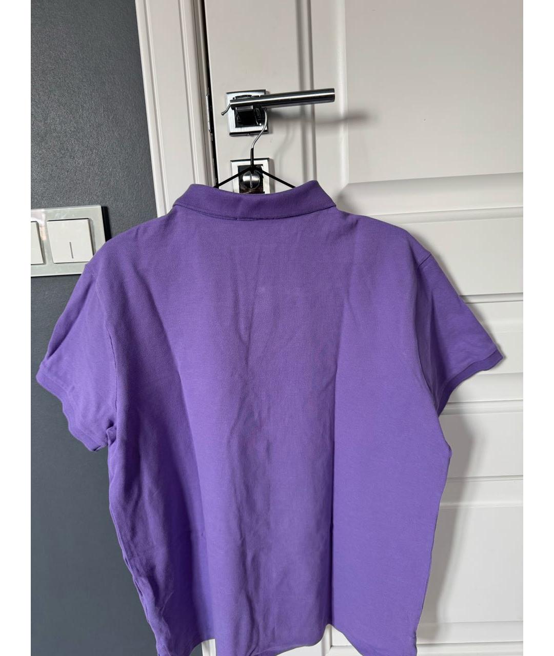 POLO RALPH LAUREN Фиолетовое хлопковое поло с коротким рукавом, фото 2