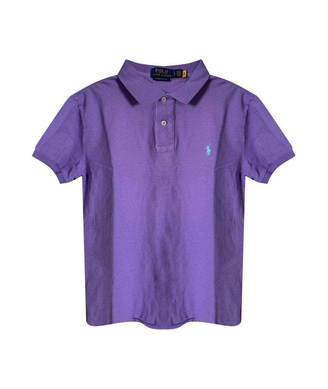POLO RALPH LAUREN Фиолетовое хлопковое поло с коротким рукавом, фото 1