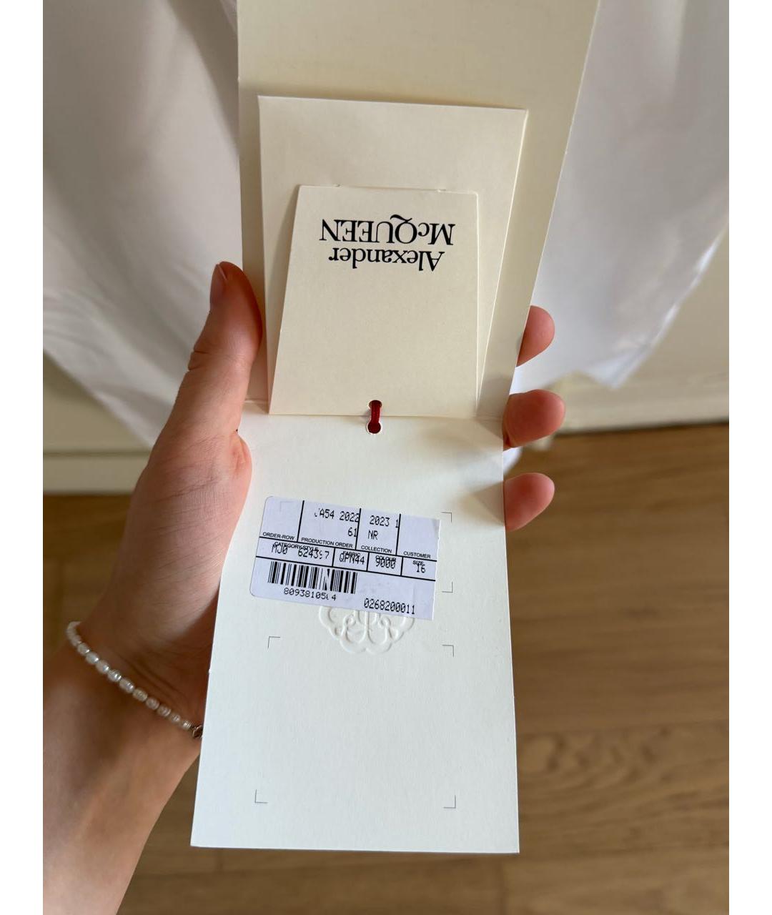 ALEXANDER MCQUEEN Белая хлопковая классическая рубашка, фото 7