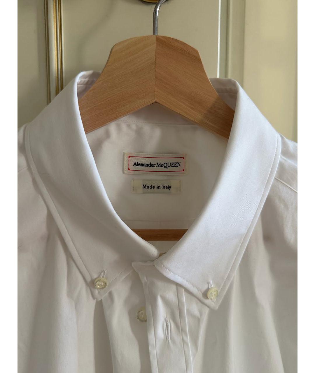ALEXANDER MCQUEEN Белая хлопковая классическая рубашка, фото 3