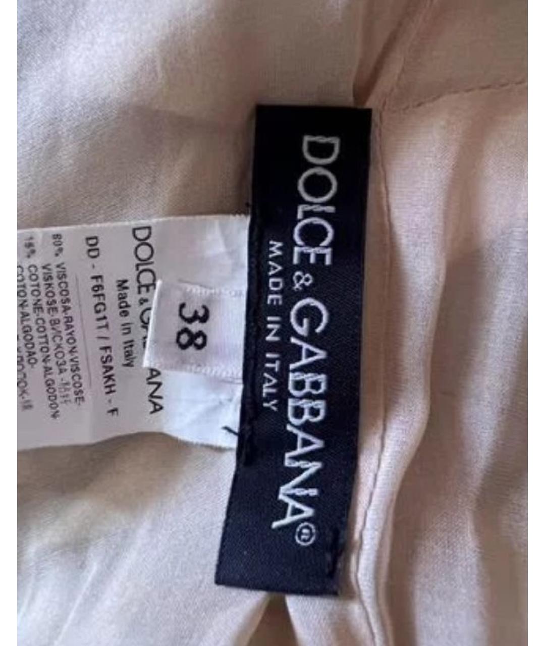 DOLCE&GABBANA Мульти вискозное коктейльное платье, фото 7