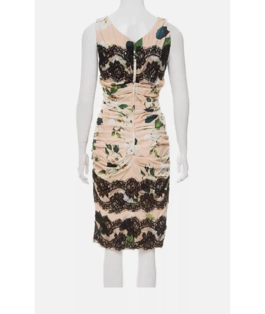 DOLCE&GABBANA Мульти вискозное коктейльное платье, фото 5