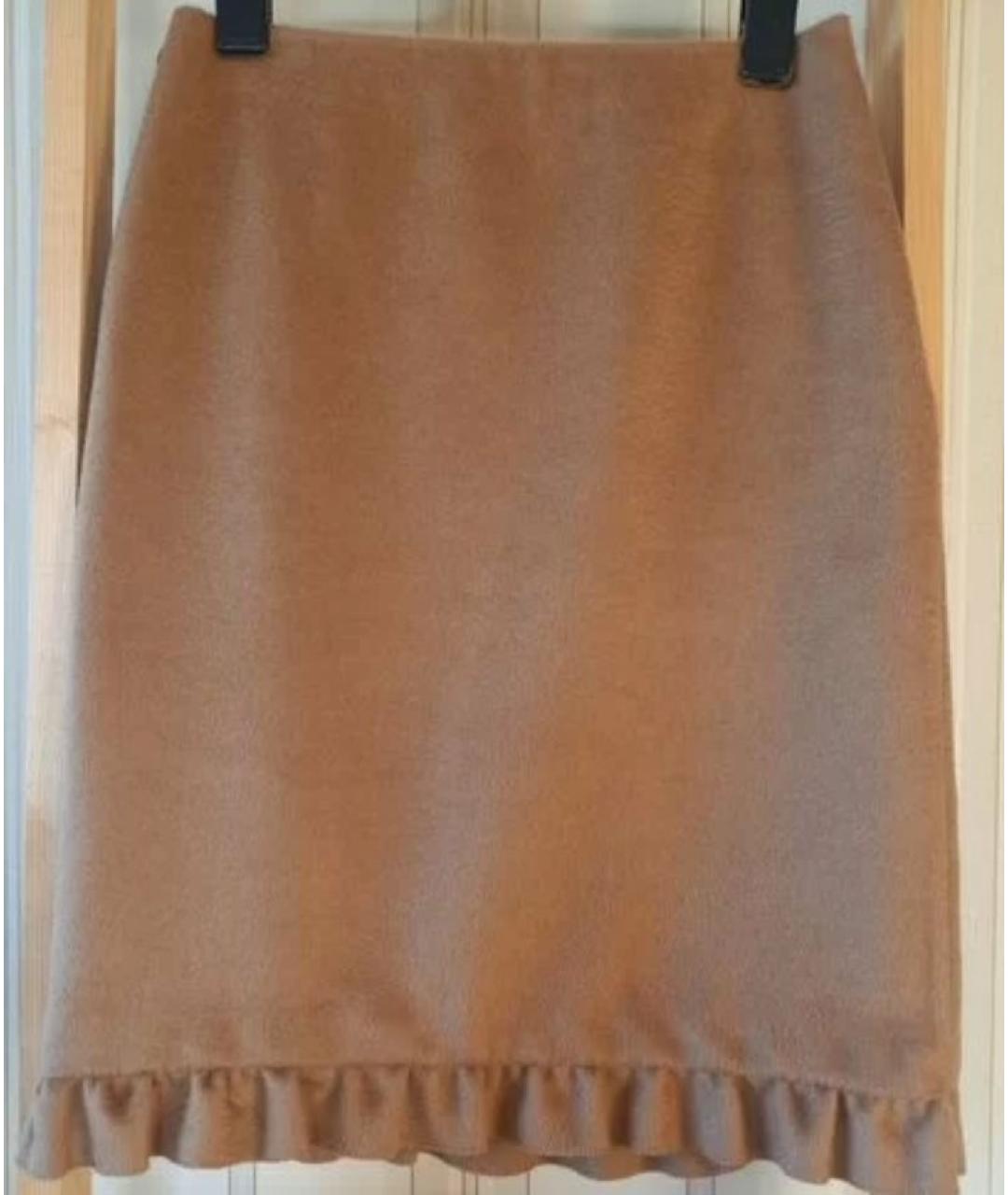 PRADA Бежевая шерстяная юбка миди, фото 2