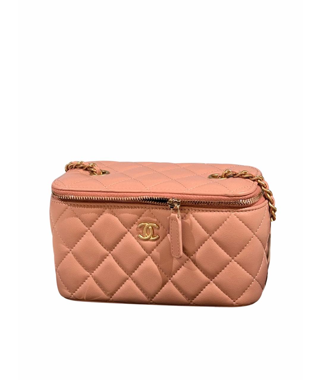 CHANEL Розовая кожаная сумка через плечо, фото 1