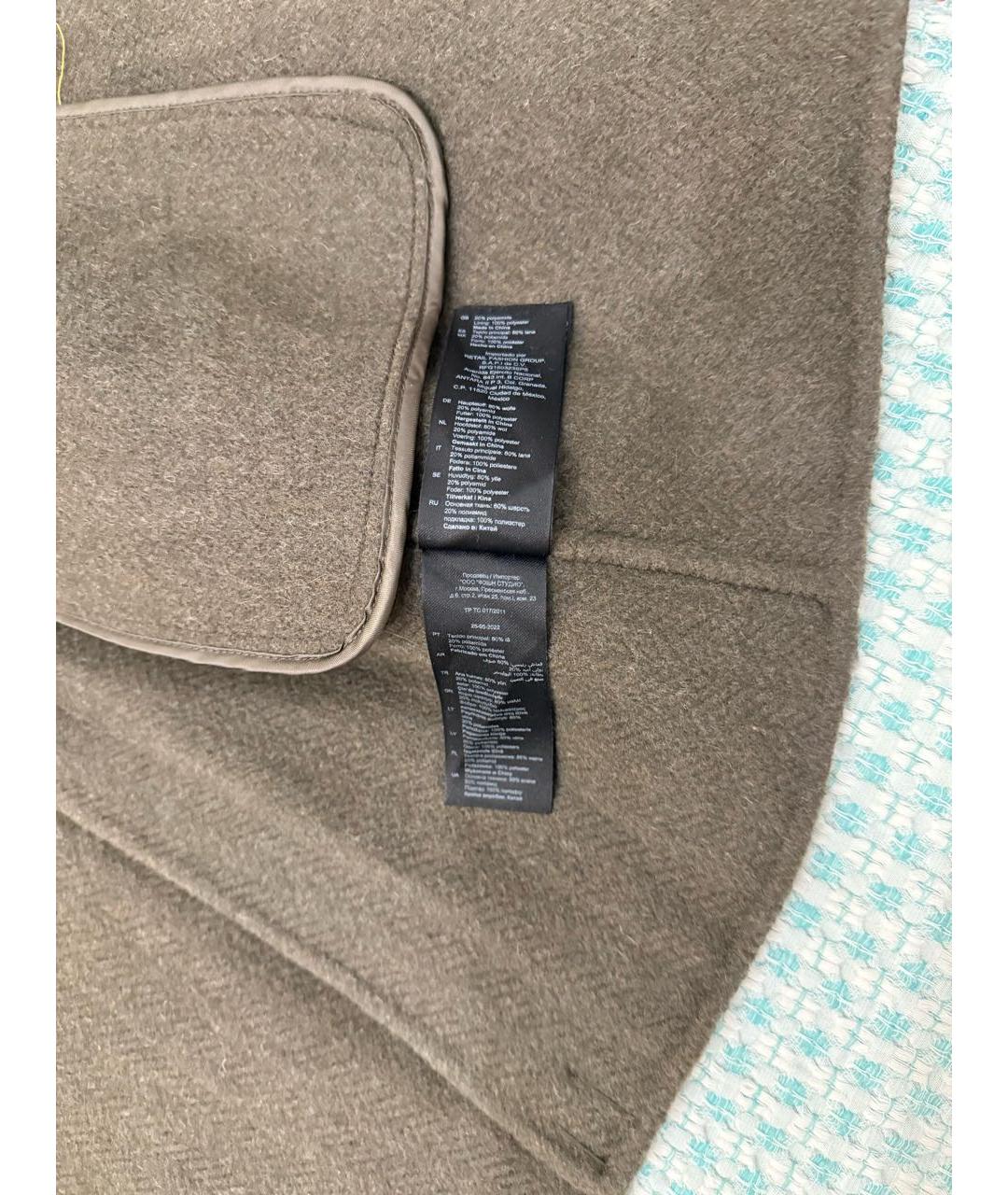 SANDRO Коричневое шерстяное пальто, фото 4