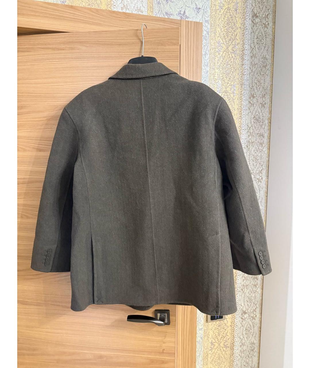 SANDRO Коричневое шерстяное пальто, фото 6