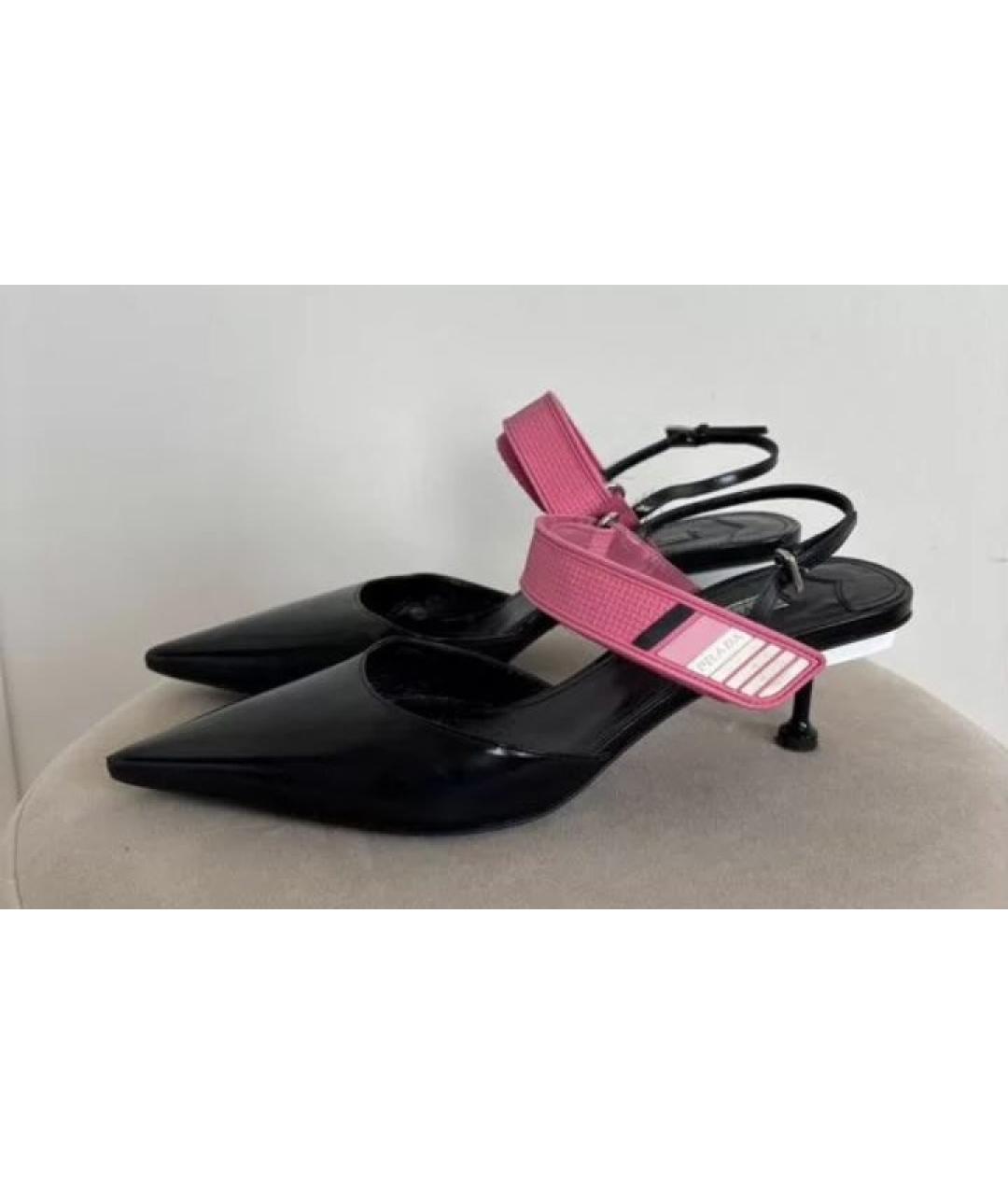 PRADA Черные кожаные туфли, фото 6