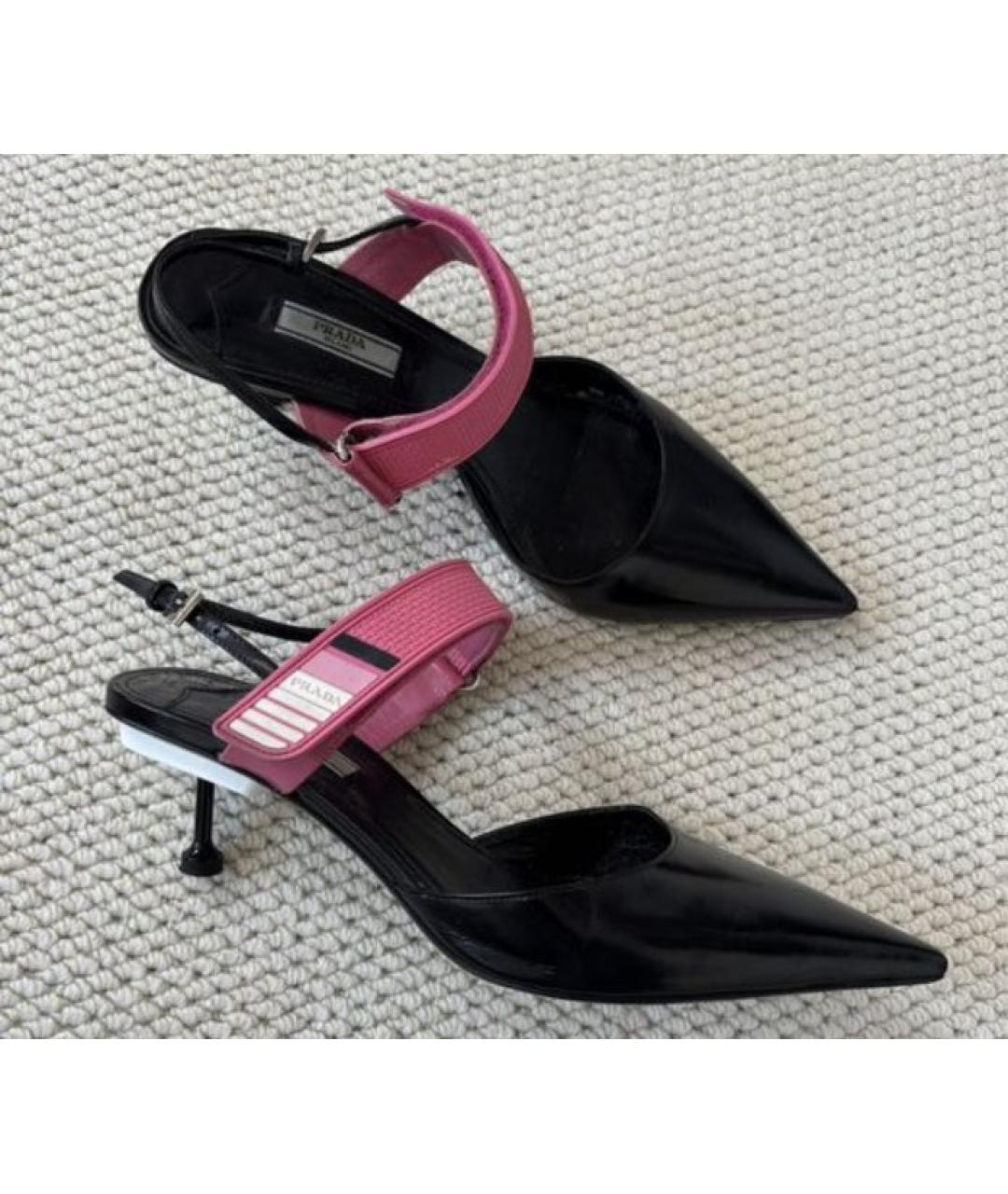 PRADA Черные кожаные туфли, фото 10